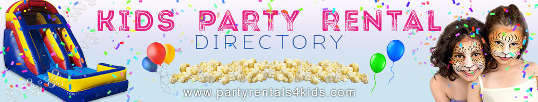 Kids Party Rental Directory - San Jose, Santa Clara, Sunnyvale, Cupertino, Campbell, Los Gatos, Monte Sereno, Menlo Park, Mountain View, Palo Alto, and Saratoga, Ca.